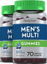 Multivitamine für Männer + B-12 D3 & Gummibärchen mit Zink (natürliches Beerenaroma), 70 Vegetarische Gummibärchen, 2  Flaschen