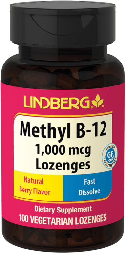 Metyl-B-12-sugetabletter (naturlige bær), 1000 mcg, 100 Vegetariske pastiller