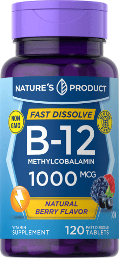 Methylcobalamin B-12 (Natural Berry), 1000 mcg, 120 Brzorastvarajuće tablete