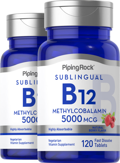Metil-kobalamin B-12 (podjezični), 5000 mcg, 120 Brzorastvarajuće tablete, 2  Boce
