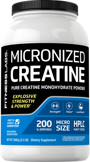 Serbuk Kreatina Mikroniz, 5000 mg (setiap sajian), 2.2 lb (1000 g) Botol