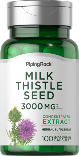 Extrato de sementes de cardo-mariano , 3000 mg (por dose), 100 Cápsulas de Rápida Absorção