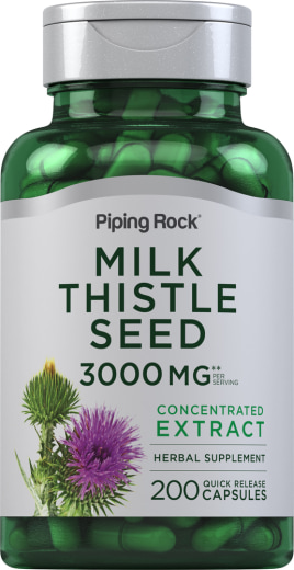 Milk Thistle Seed Extract, 3000 mg, 200 Quick Release Capsules