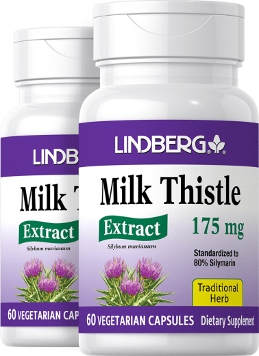Mariendistel-Extrakt, standardisiert, 175 mg, 60 Vegetarische Kapseln, 2  Flaschen
