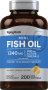 Mini Omega- 3 ribje olje 415 mg z okusom limone, 1340 mg (na porcijo), 200 Majhne želatinaste kapsule