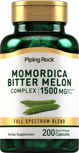 Momordica bittergurka , 1500 mg (per portion), 200 Snabbverkande kapslar