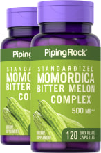 Momordica Bitter Melon Standardized, 500 mg, 120 Quick Release Capsules, 2  Bottles