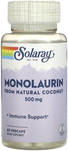 Monolaurin , 500 mg, 60 Vegetáriánus kapszula