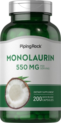 Monolaurine , 550 mg (per portie), 200 Snel afgevende capsules