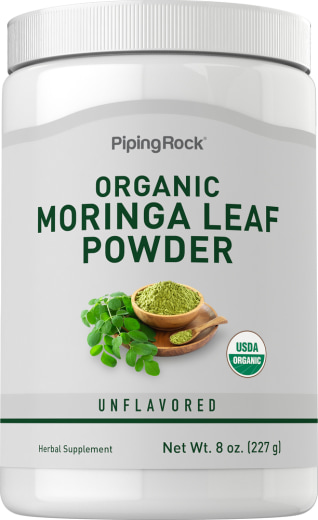 Pulbere de frunză de moringa (Organică), 8 oz (227 g) Sticlă