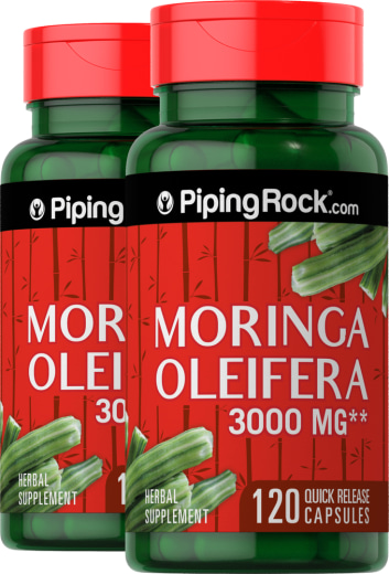 Moringa Oleifera, 3000 mg, 120 Quick Release Capsules, 2  Bottles