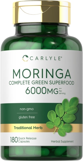 Moringa Oleifera, 6000 mg (pro Portion), 180 Kapseln mit schneller Freisetzung