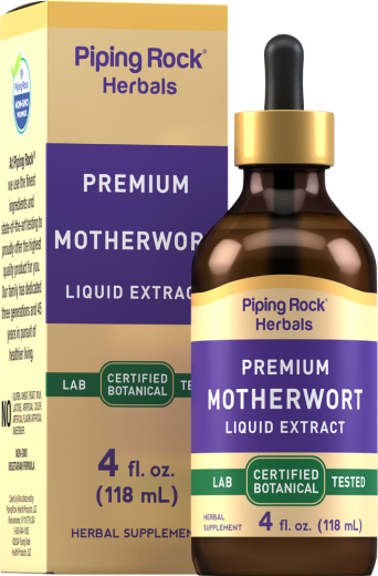 Ekstrak Cecair Motherwort , 4 fl oz (118 mL) Botol Penitis