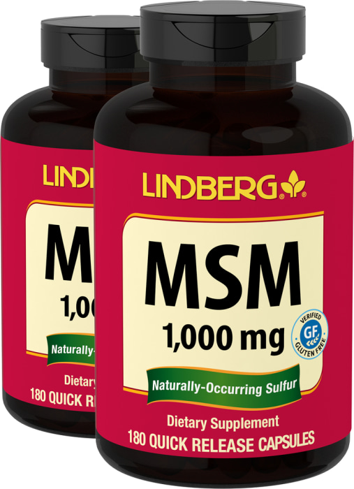 MSM, 1000 mg, 180 Quick Release Capsules, 2  Bottles