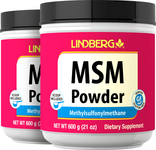 MSM (Methylsulfonylmethane) Powder, 4000 mg, 21 oz (600 g) Bottle, 2  Bottles