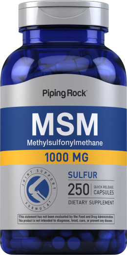 MSM + 황 , 1000 mg, 250 빠르게 방출되는 캡슐