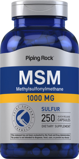 MSM + Schwefel , 1000 mg, 250 Kapseln mit schneller Freisetzung