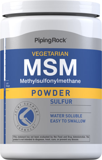 MSM-pulver (svavel), 3000 mg (per portion), 16 oz (454 g) Flaska