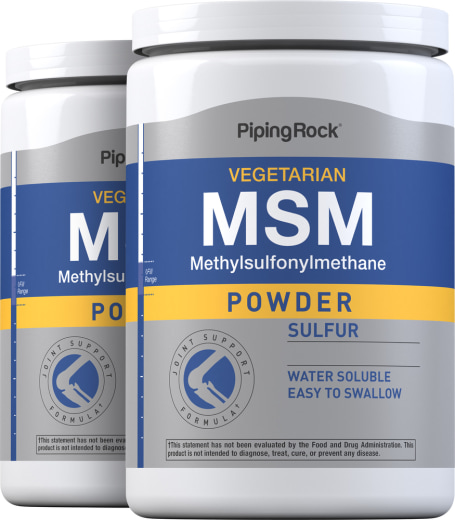 MSM + Sulfur Powder, 3000 mg, 16 oz (454 g) Bottles, 2  Bottles