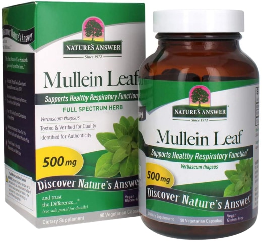 Mullein Leaf (Gordolobo), 500 mg, 90 Capsules