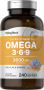 Multi-Omega 3-6-9 Fisch, Leinsamen u. Borretsch, 240 Softgele mit schneller Freisetzung