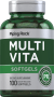 Multivitaminsko dopolnilo Multi-Vita (multivitamini in minerali), 100 Kapsule iz mehkega gela s hitrim sproščanjem