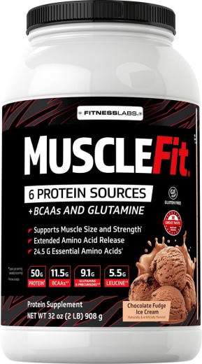 Proteín MuscleFIt (čokoládová zmrzlina), 2 lb (908 g) Fľaša