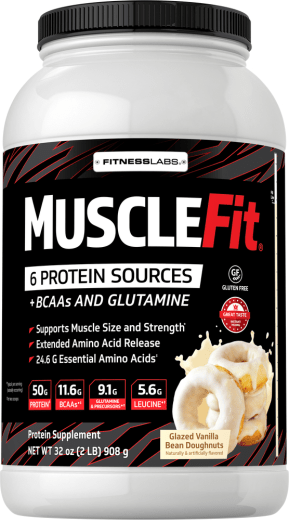 Mešanica beljakovin za mišice MuscleFIt (vanilijev sladoled), 2 lb (908 g) Steklenica