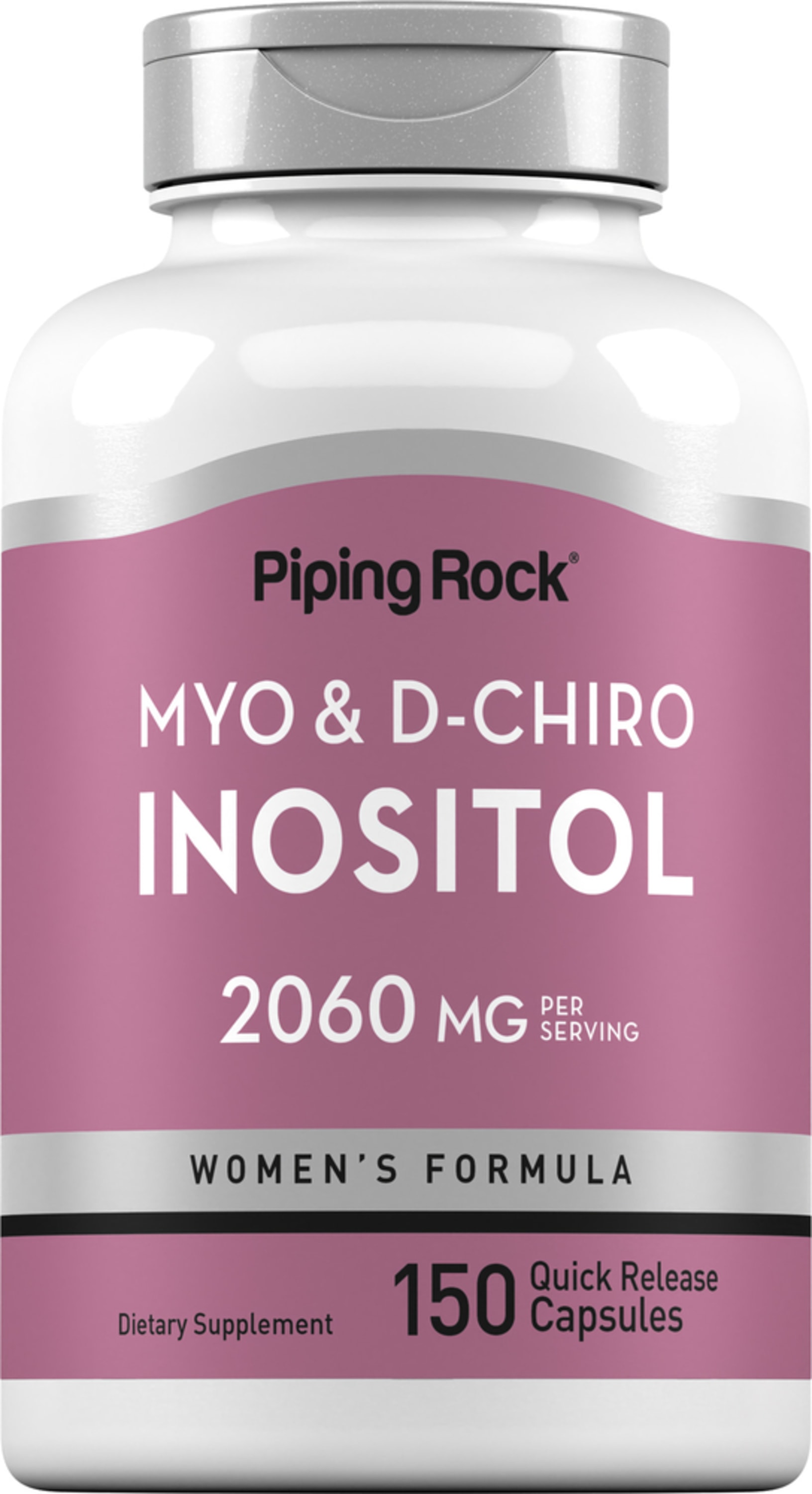 100 capsules of Inositol 650 mg, Optimal ratio of myo Inositol / D