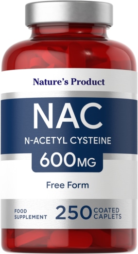 N-Acetyl Cysteine (NAC), 600 mg, 250 Gecoate capletten