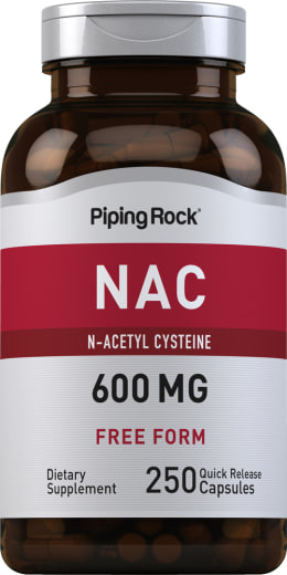 N-อะเซทิลซีสเทอีน (NAC), 600 mg, 250 แคปซูลแบบปล่อยตัวยาเร็ว