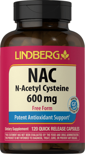 NAC N-asetyylisysteiini, 600 mg, 120 Pikaliukenevat kapselit