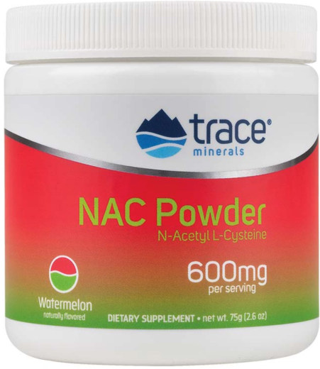 N-乙酰半胱氨酸（NAC）（西瓜味）, 600 毫克 (每份), 75 g (2.6 oz) 罐