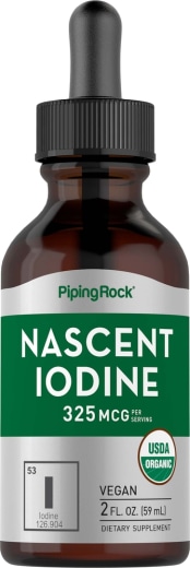 Nascent Iodine (Organic), 325 mcg, 2 fl oz (59 mL) Dropper Bottle