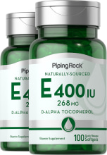 Vitamine E naturelle, 400 IU, 100 Capsules molles à libération rapide, 2  Bouteilles