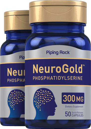 Fosfatidilserina NeuroGold , 300 mg, 50 Cápsulas de Rápida Absorção, 2  Frascos