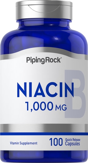 Niacine, 1000 mg, 100 Gélules à libération rapide