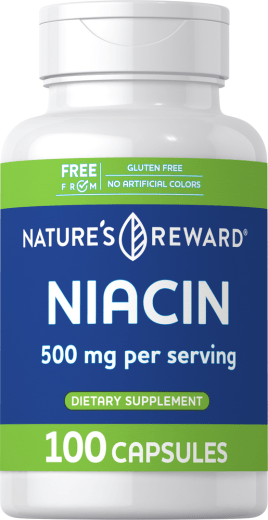 Niacin, 500 mg, 100 Capsules