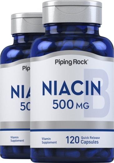 Niacin, 500 mg, 120 Quick Release Capsules, 2  Bottles