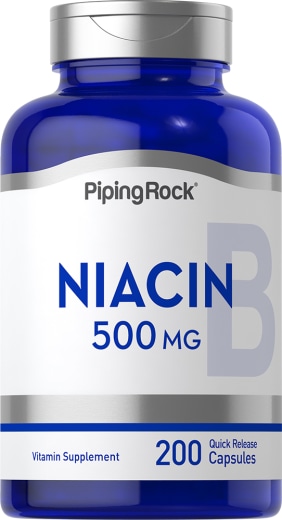Niacyna , 500 mg, 200 Kapsułki o szybkim uwalnianiu