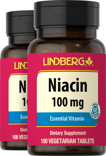 Niasin (B-3), 100 mg, 100 Tablet Vegetarian, 2  Botol