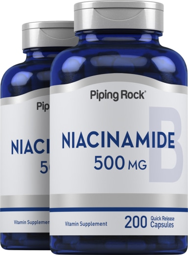Niacinamide B-3, 500 mg, 200 Quick Release Capsules, 2  Bottles