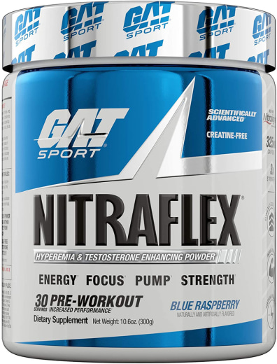 Nitraflex Powder (Blue Raspberry), 10.6 oz (300 g) Bottle