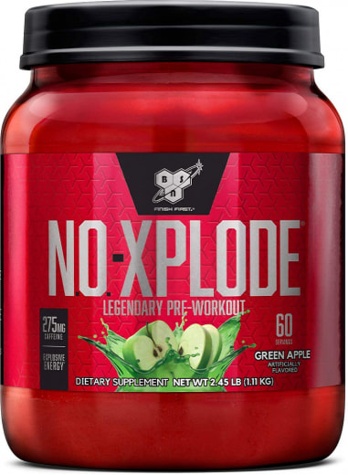 N.O. Xplode®訓練前粉（青蘋果）, 2.45 lbs 酒瓶