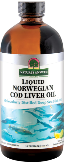 Olio liquido di fegato di merluzzo norvegese (limone lime), 16 fl oz (480 mL) Bottiglia