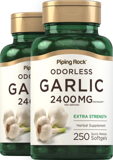 Odorless Garlic, 2400 mg, 250 Quick Release Softgels, 2  Bottles