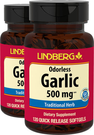Odorless Garlic, 500 mg, 120 Quick Release Softgels, 2  Bottles