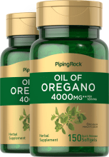 Oil of Oregano, 4000 mg (per serving), 150 Quick Release Softgels, 2  Bottles