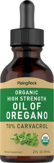 Olje fra oregano , 2 fl oz (59 mL) Pipetteflaske