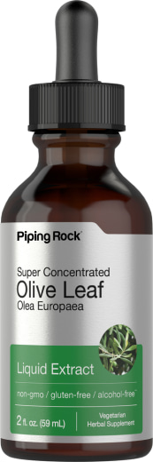 Flytende ekstrakt av olivenblader - alkoholfri, 2 fl oz (59 mL) Pipetteflaske
